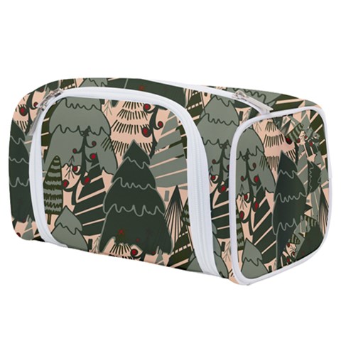 Christmas Vector Seamless Tree Pattern Toiletries Pouch from ArtsNow.com