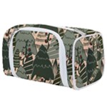 Christmas Vector Seamless Tree Pattern Toiletries Pouch