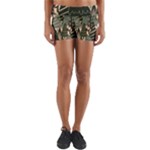 Christmas Vector Seamless Tree Pattern Yoga Shorts