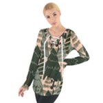 Christmas Vector Seamless Tree Pattern Tie Up T-Shirt