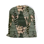Christmas Vector Seamless Tree Pattern Drawstring Pouch (2XL)