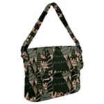 Christmas Vector Seamless Tree Pattern Buckle Messenger Bag