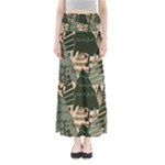 Christmas Vector Seamless Tree Pattern Full Length Maxi Skirt