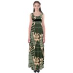 Christmas Vector Seamless Tree Pattern Empire Waist Maxi Dress