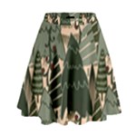 Christmas Vector Seamless Tree Pattern High Waist Skirt