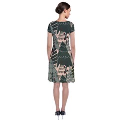 Short Sleeve Front Wrap Dress 