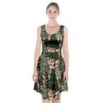 Christmas Vector Seamless Tree Pattern Racerback Midi Dress