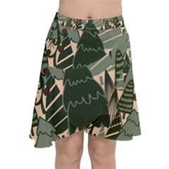 Chiffon Wrap Front Skirt 