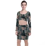 Christmas Vector Seamless Tree Pattern Top and Skirt Sets