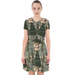 Christmas Vector Seamless Tree Pattern Adorable in Chiffon Dress
