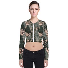 Long Sleeve Zip Up Bomber Jacket 