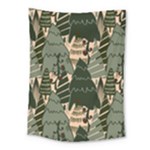 Christmas Vector Seamless Tree Pattern Medium Tapestry