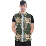 Christmas Vector Seamless Tree Pattern Men s Puffer Vest