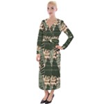 Christmas Vector Seamless Tree Pattern Velvet Maxi Wrap Dress