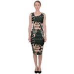 Christmas Vector Seamless Tree Pattern Sleeveless Pencil Dress