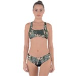 Christmas Vector Seamless Tree Pattern Criss Cross Bikini Set