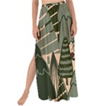 Christmas Vector Seamless Tree Pattern Maxi Chiffon Tie-Up Sarong