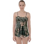 Christmas Vector Seamless Tree Pattern Babydoll Tankini Top