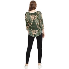 Chiffon Quarter Sleeve Blouse 