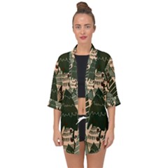 Open Front Chiffon Kimono 