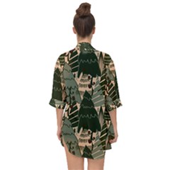 Open Front Chiffon Kimono 