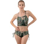 Christmas Vector Seamless Tree Pattern Mini Tank Bikini Set