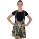 Christmas Vector Seamless Tree Pattern Velvet Suspender Skater Skirt