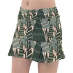 Christmas Vector Seamless Tree Pattern Classic Tennis Skirt