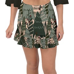 Fishtail Mini Chiffon Skirt 