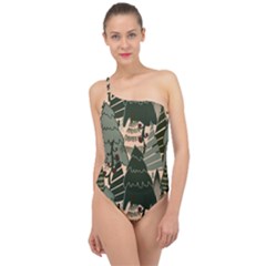 Classic One Shoulder Swimsuit 
