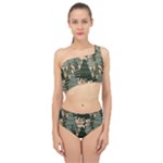 Christmas Vector Seamless Tree Pattern Spliced Up Two Piece Swimsuit