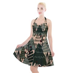 Halter Party Swing Dress  