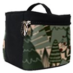Christmas Vector Seamless Tree Pattern Make Up Travel Bag (Small)