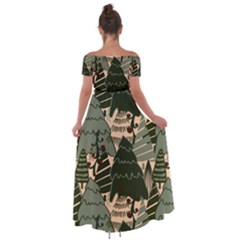 Off Shoulder Open Front Chiffon Dress 