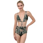 Christmas Vector Seamless Tree Pattern Tied Up Two Piece Swimsuit
