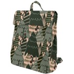 Christmas Vector Seamless Tree Pattern Flap Top Backpack