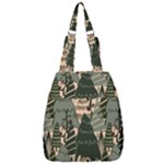 Christmas Vector Seamless Tree Pattern Center Zip Backpack