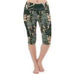 Christmas Vector Seamless Tree Pattern Lightweight Velour Cropped Yoga Leggings