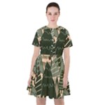 Christmas Vector Seamless Tree Pattern Sailor Dress