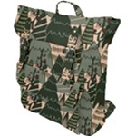 Christmas Vector Seamless Tree Pattern Buckle Up Backpack