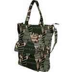 Christmas Vector Seamless Tree Pattern Shoulder Tote Bag