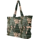 Christmas Vector Seamless Tree Pattern Simple Shoulder Bag