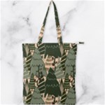 Christmas Vector Seamless Tree Pattern Double Zip Up Tote Bag