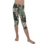 Christmas Vector Seamless Tree Pattern Kids  Lightweight Velour Capri Leggings 
