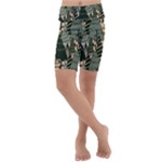 Christmas Vector Seamless Tree Pattern Kids  Lightweight Velour Cropped Yoga Leggings
