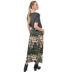 Velour Split Maxi Skirt 