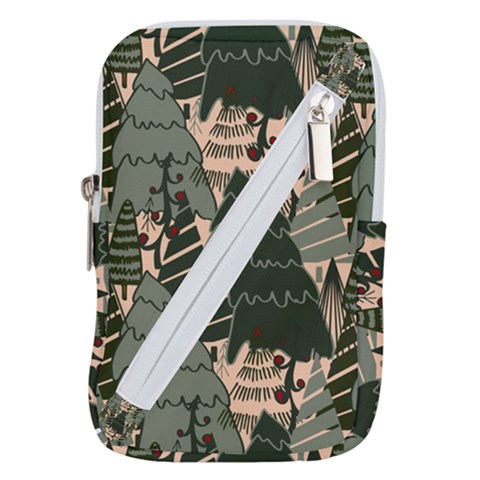 Christmas Vector Seamless Tree Pattern Belt Pouch Bag (Small) from ArtsNow.com