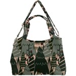 Christmas Vector Seamless Tree Pattern Double Compartment Shoulder Bag