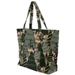Christmas Vector Seamless Tree Pattern Zip Up Canvas Bag