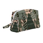 Christmas Vector Seamless Tree Pattern Wristlet Pouch Bag (Medium)